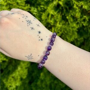 ✨ Handmade Amethyst Crystal Bracelet – Protection & Intuition✨